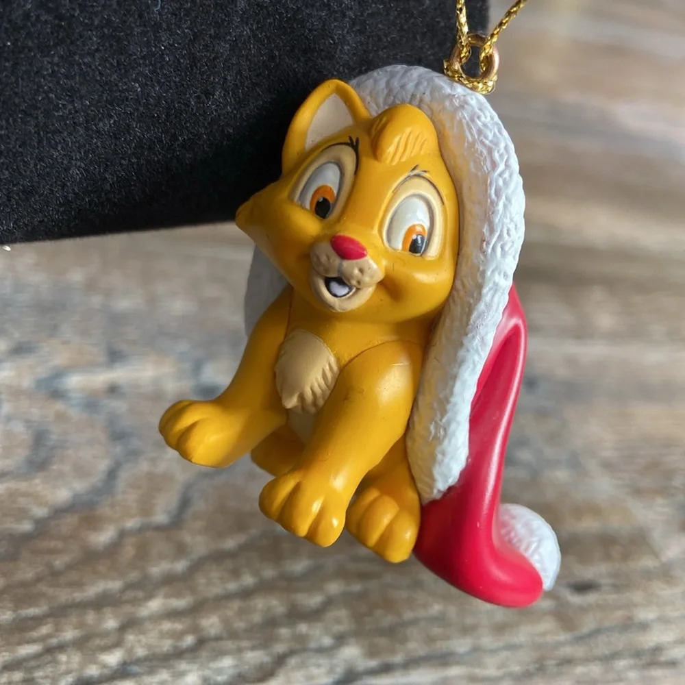 *  Vintage * Disney | Oliver In Santa Hat Ornament